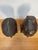 Chestnut 1940s Signed Silva Art Deco Carved Wood Busts - A Pair For Sale - Image 8 of 11
