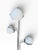 Mid-Century Modern Robert Sonneman Space Age, 3 Arm Eyeball Floor Lamp, White & Chrome, MCM 1970s For Sale - Image 3 of 10