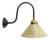 Iron Sconce with Yellow Marble Glass Shade For Sale