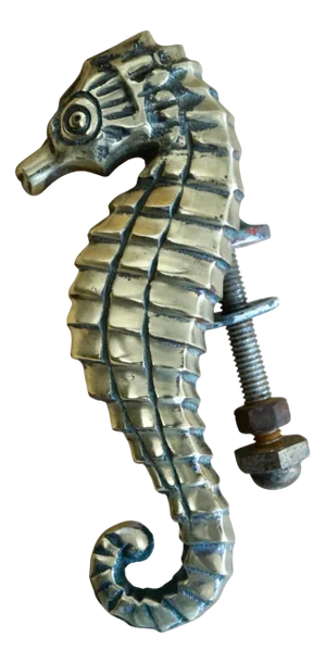 Brass Seahorse Door Knocker, 1905