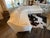 French Country Vintage White Sectional with Carved Wood Frame For Sale - Image 3 of 10