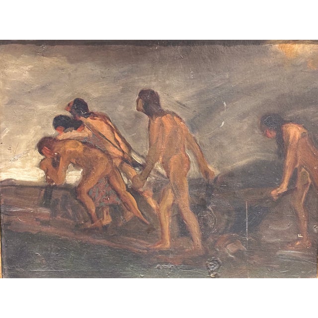 Impressionist Late 20th Century Unsigned Oil Painting on Board For Sale - Image 3 of 5