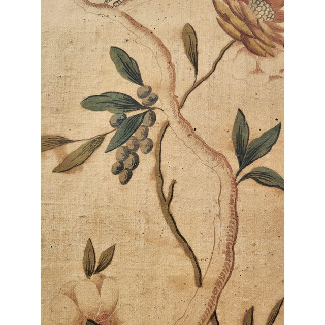 Bird Wallpaper Panel, Turin or China, 18th-19th Century For Sale - Image 4 of 14