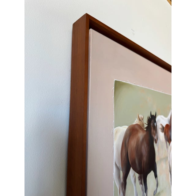 Modern " Freedom" Running Horses Impressionist Oil Painting by Margarita Deleuze/ Sold For Sale - Image 10 of 12