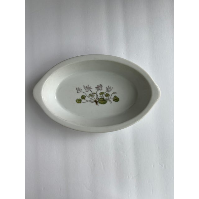 English Botanical Porcelain Oval Serving Dishes For Sale - Image 3 of 5