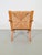 Brown Dutch Modernist Brutalist Wooden Armchair with Rush Seat, 1940s For Sale - Image 8 of 12
