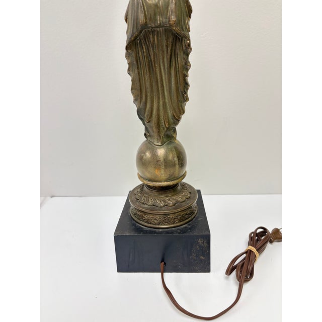 Bronze Vintage Figural Table Lamp in Bronze For Sale - Image 8 of 10