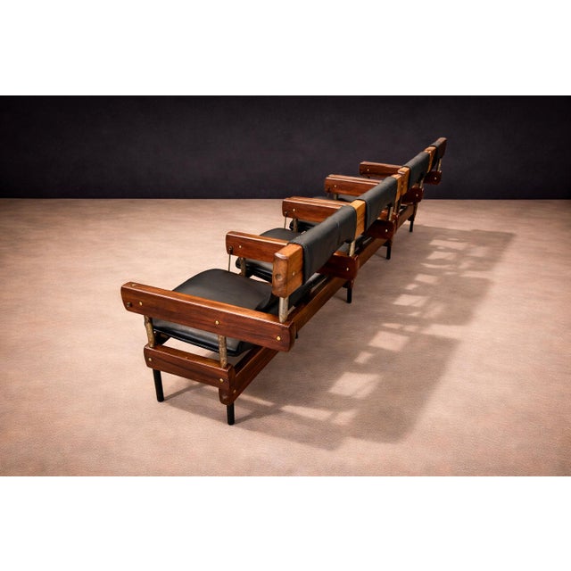 Pair of Double “Longarina” Auditorium Chairs, Sergio Rodrigues, 1965 For Sale - Image 12 of 13