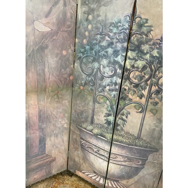 Maitland Smith Style Neoclassical Italian Style Room Divider Screen For Sale - Image 13 of 18
