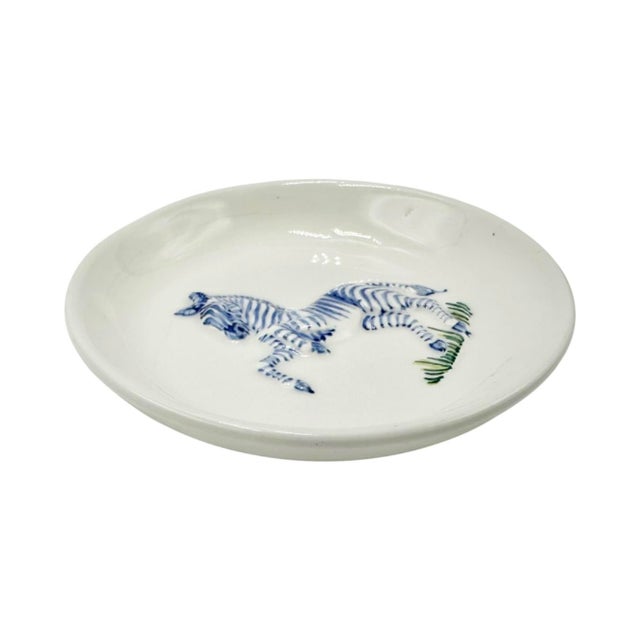 Mid-Century Modern Vintage El Morocco Nyc Nightclub Ceramic Zebra Ashtray Catchall Dish New York For Sale - Image 3 of 9