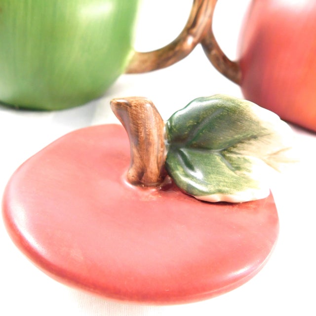 1970s Sakura Apple Orchard Figural Sugar Bowl and Creamer For Sale In San Francisco - Image 6 of 8