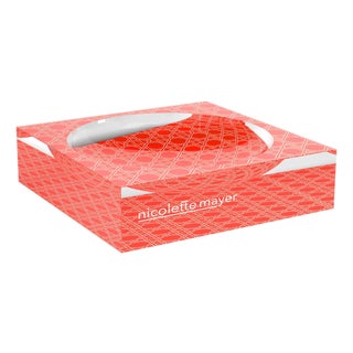 Sublime Trellis Salmon Acrylic Candy Catchall Dish, Large For Sale