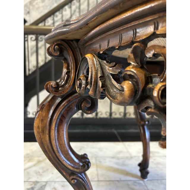Wood Late 20th Century Baroque Tortoise Top Table For Sale - Image 7 of 11