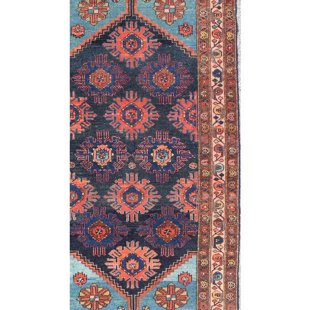Measures: 3'4 x 6'4. Antique Persian Malayer Carpet with Sub-Geometric Floral Design 3'3"x6'2" Antique Persian Malayer...