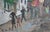Roland Dubuc, Strollers in Montmartre, 1960s, Oil Painting on Canvas, Framed For Sale - Image 11 of 16