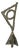 Miniature Abstract Bronze Sculpture, 1988 For Sale