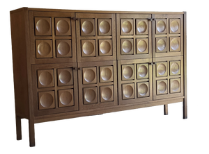 Brutalist Oak Sideboard, 1970s