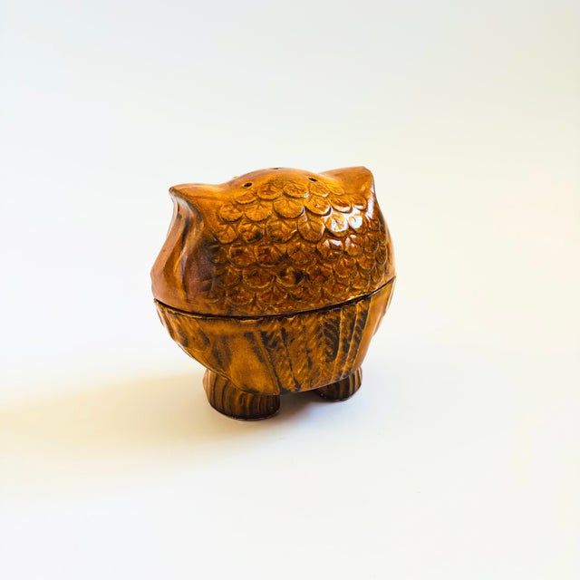Mid Century Pottery Owl Incense Holder For Sale In San Francisco - Image 6 of 8