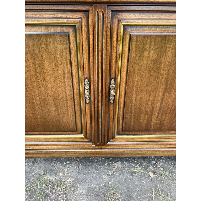 French 19th Century Louis XVI Mahogany Carrara Marble Top Two Door Buffet For Sale - Image 10 of 12
