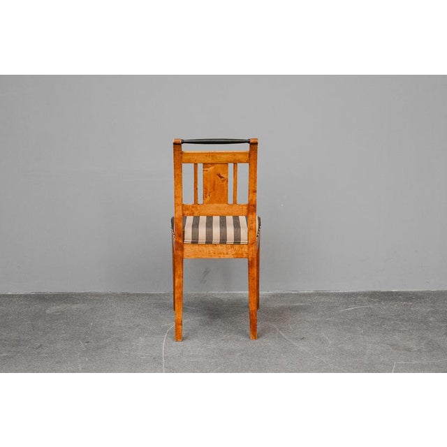 Wood 19th Century Biedermeier Chairs in Birch, Set of 6 For Sale - Image 7 of 18