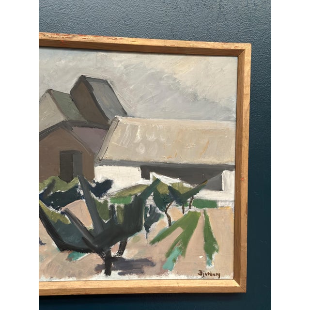 Viggo Djurberg, Village, 1950s, Oil on Canvas, Framed For Sale - Image 5 of 18