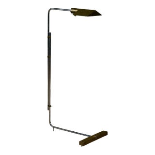 Cedric Hartman Parallel Bar Brass and Stainless Steel Floor Lamp For Sale