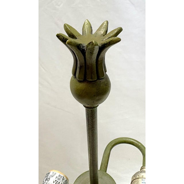 20th Century Palm Beach Chic Parrot and Palm Tree Lamps- A Pair For Sale - Image 16 of 18