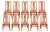 Set of 10 Ims SRL Italian Mid-Century Modern Teak Wood Dining Chairs For Sale