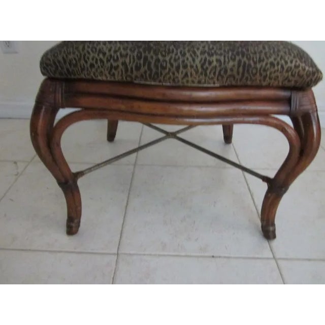 1980s Tommy Bahama Style Dining Chairs with Upholstered Seats- Set of 4 For Sale In Naples, FL - Image 6 of 12