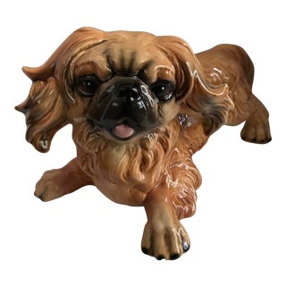 Mid 20th Century Large Goebel Pekingese Dog Figurine, West Germany For Sale