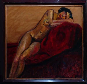 Antonio Feltrinelli, The Woman on the Sofa, Oil on Canvas, 1930