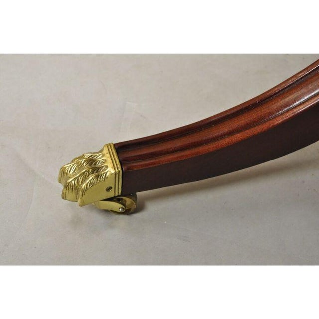 Late 20th Century Late 20th Century Baker Williamsburg Colonial 8839 Mahogany Federal Inlay Extension Dining Table B For Sale - Image 5 of 12