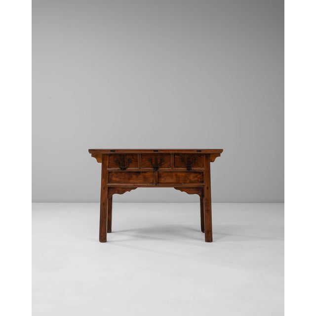 19th Century Chinese Provincial Wooden Console Table With Drawers For Sale - Image 16 of 18