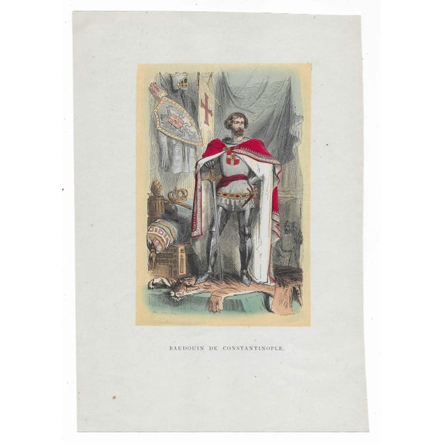 Baldwin I of Constantinople - Portrait of Baudouin I, Latin Emperor of the Orient (1171-1206), became Emperor of...