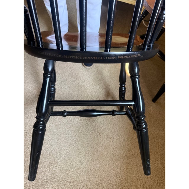 Black Vintage Hitchcock Dining Chairs For Sale - Image 8 of 13