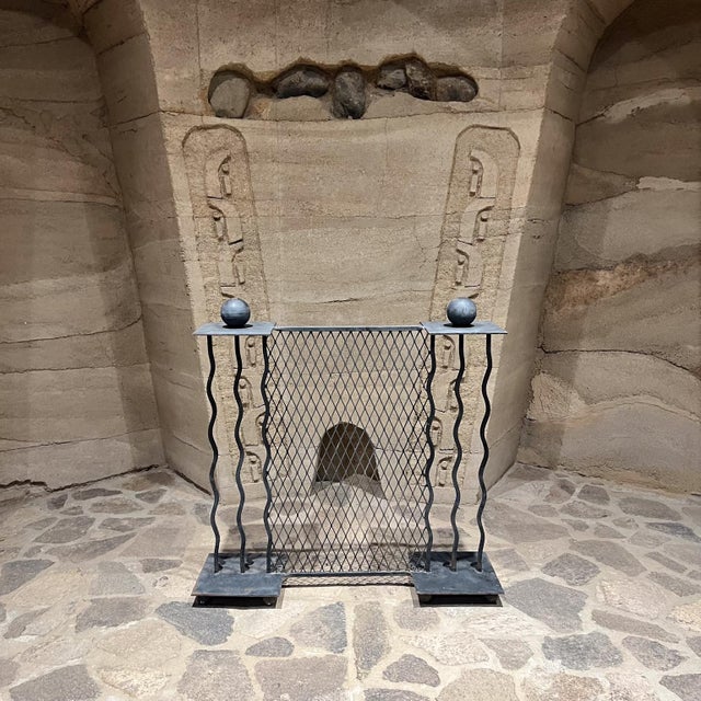 1980s French Art Deco Wrought Iron Screen Chairish