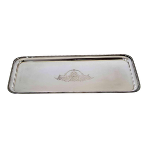 1960 Vintage Mappin & Webb Silverplate Coffee-Tray French Gadroon Applied Mount