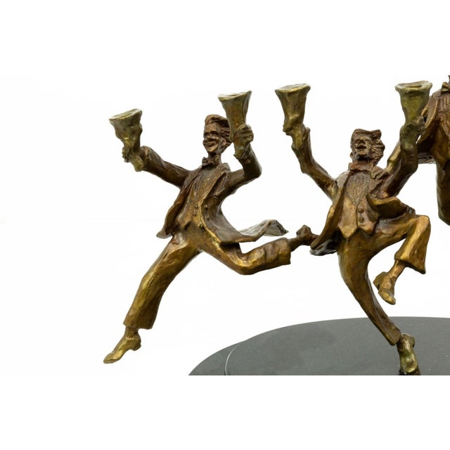 Metal Zachary Oxman - Festival of Lights Menorah, 1997 Bronze Judaica Sculpture 14/100 For Sale - Image 7 of 8