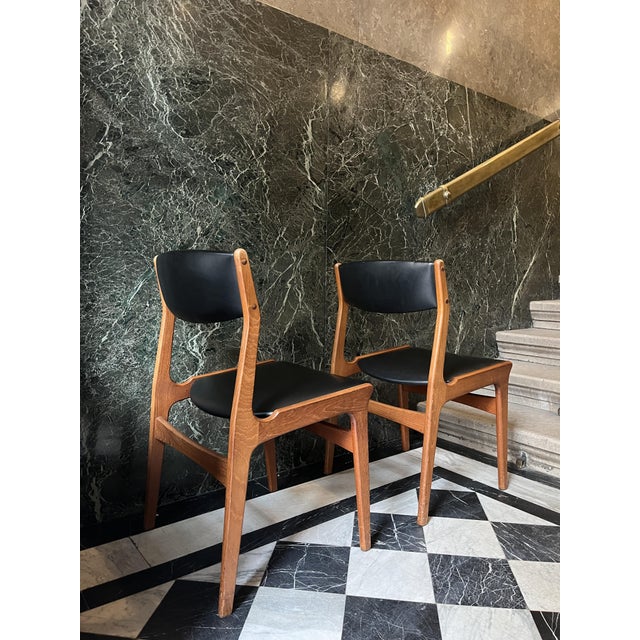 Danish Teak Dining Chairs from Dyrlund, 1960s, Set of 2 For Sale - Image 6 of 14