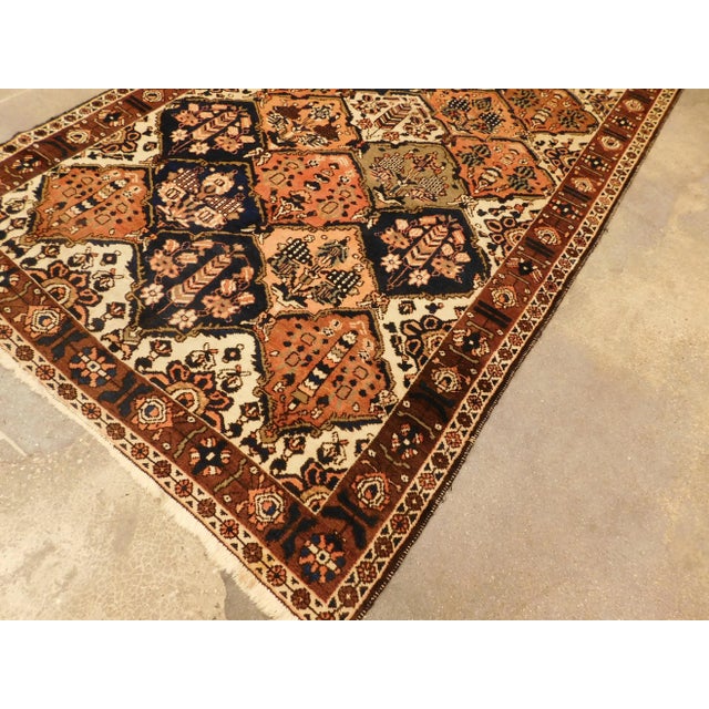 Red Vintage Persian Bakhtiar Rug- 5′9″ × 10′9″ For Sale - Image 8 of 13