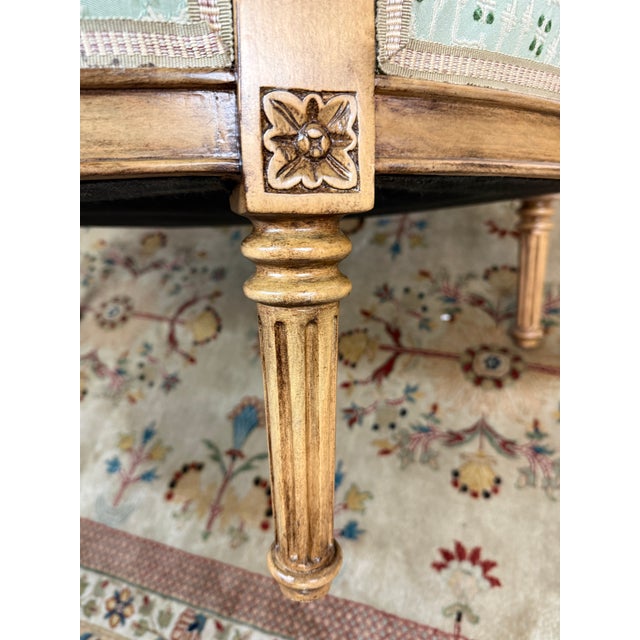 Louis XVI Reproduction Teak Wood Lounge Chair For Sale - Image 10 of 12