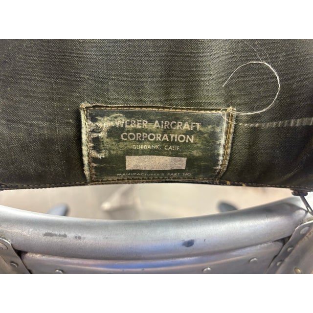 Mid 20th Century American Military Aluminum Aircraft Seat With Weber Headrest For Sale In Washington DC - Image 6 of 12