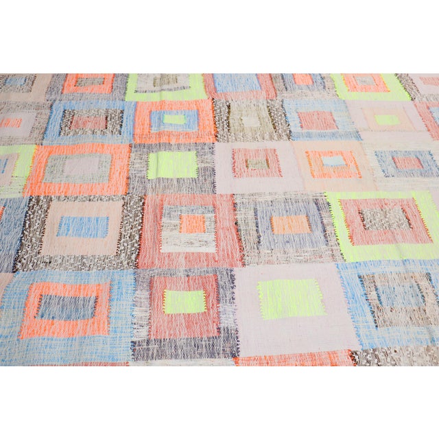 Vintage Inspired Zabihi Collection Turkish Kilim For Sale In New York - Image 6 of 11
