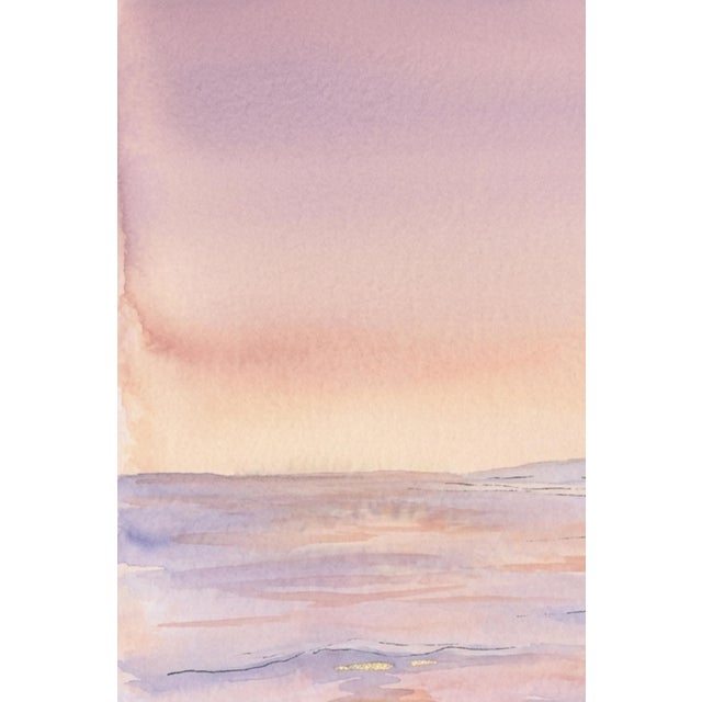 Not Yet Made - Made To Order Pastel Coastal Shoreline, Minimalist Beach Seascape Art Print, 24″ × 36″ For Sale - Image 5 of 9