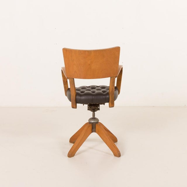 Wood Mid-Century Italian Reclining Desk Chair, 1950s For Sale - Image 7 of 17