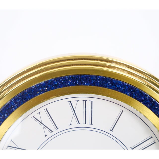 1960s Tiffany & Co. Gilt Bronze and Marble Desk Clock, Circa 1960 For Sale - Image 5 of 9