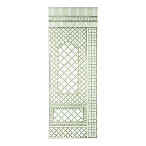 Schumacher x Marie-Anne Oudejans Bamboo Trellis Panel B in Green