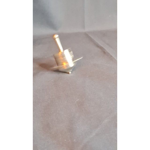 Vintage Netafim Sterling Silver Dreidel Israel Filigree Pierced Sevivon 23g For Sale - Image 4 of 16