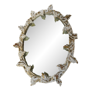 1930s Italian Painted Mirror With Leaves