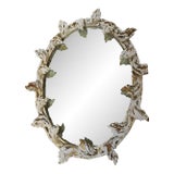 1930s Italian Painted Mirror With Leaves From Mla For Sale